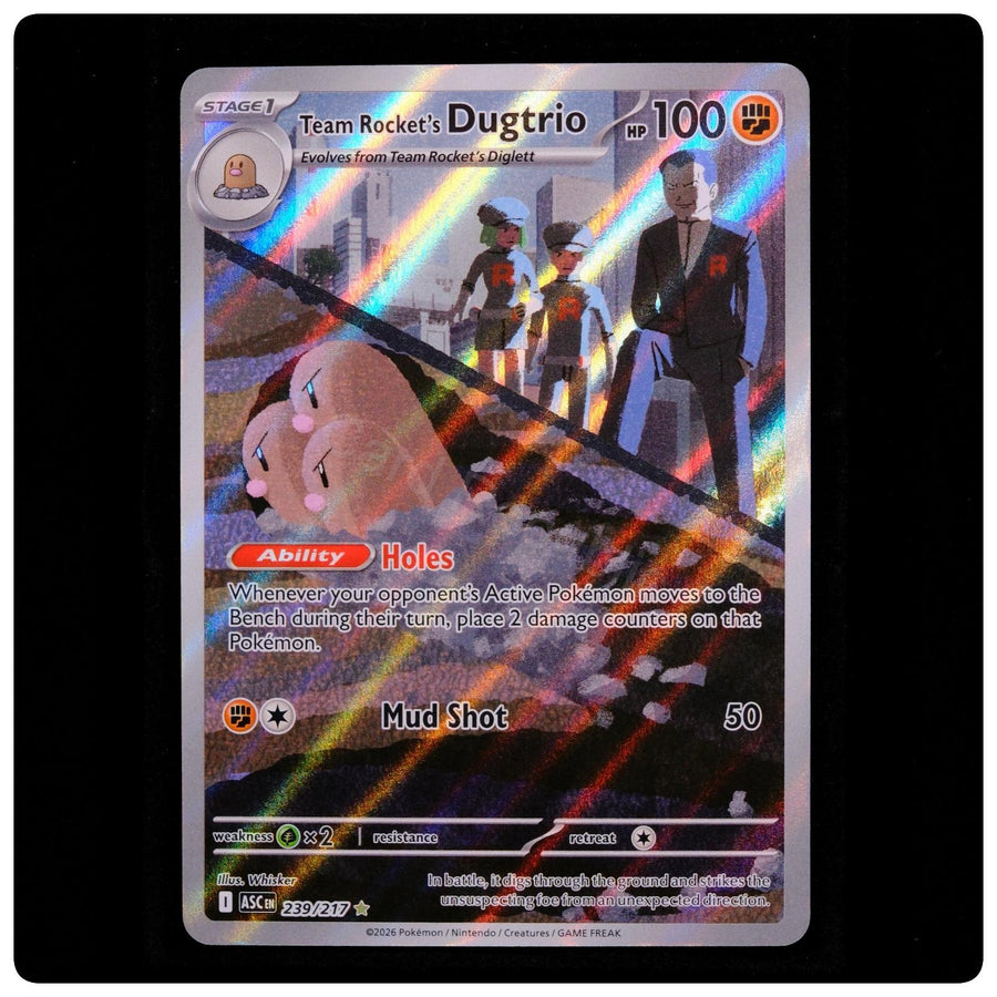 Team Rocket's Dugtrio 239/217 - Ascended Heroes Pokemon Holo - NM