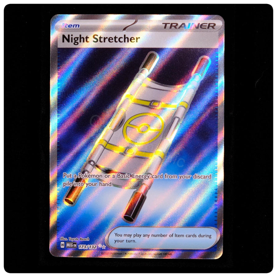 Night Stretcher 173/132 - Mega Evolution Pokemon Holo - Toyste Beach - NM/M