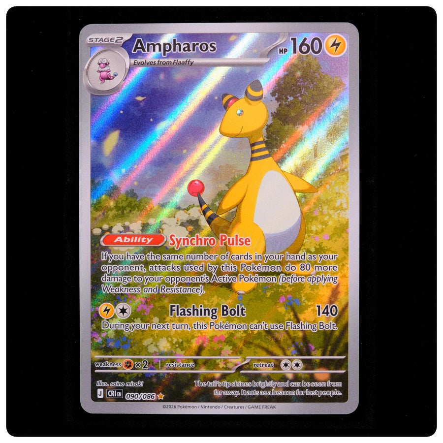 Ampharos 090/086 Holo - Chaos Rising Pokemon - saino misaki - NM/M