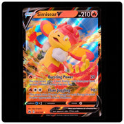 Simisear V 022/159 Holo V Rare - Crown Zenith Pokemon - 5ban Graphics - NM