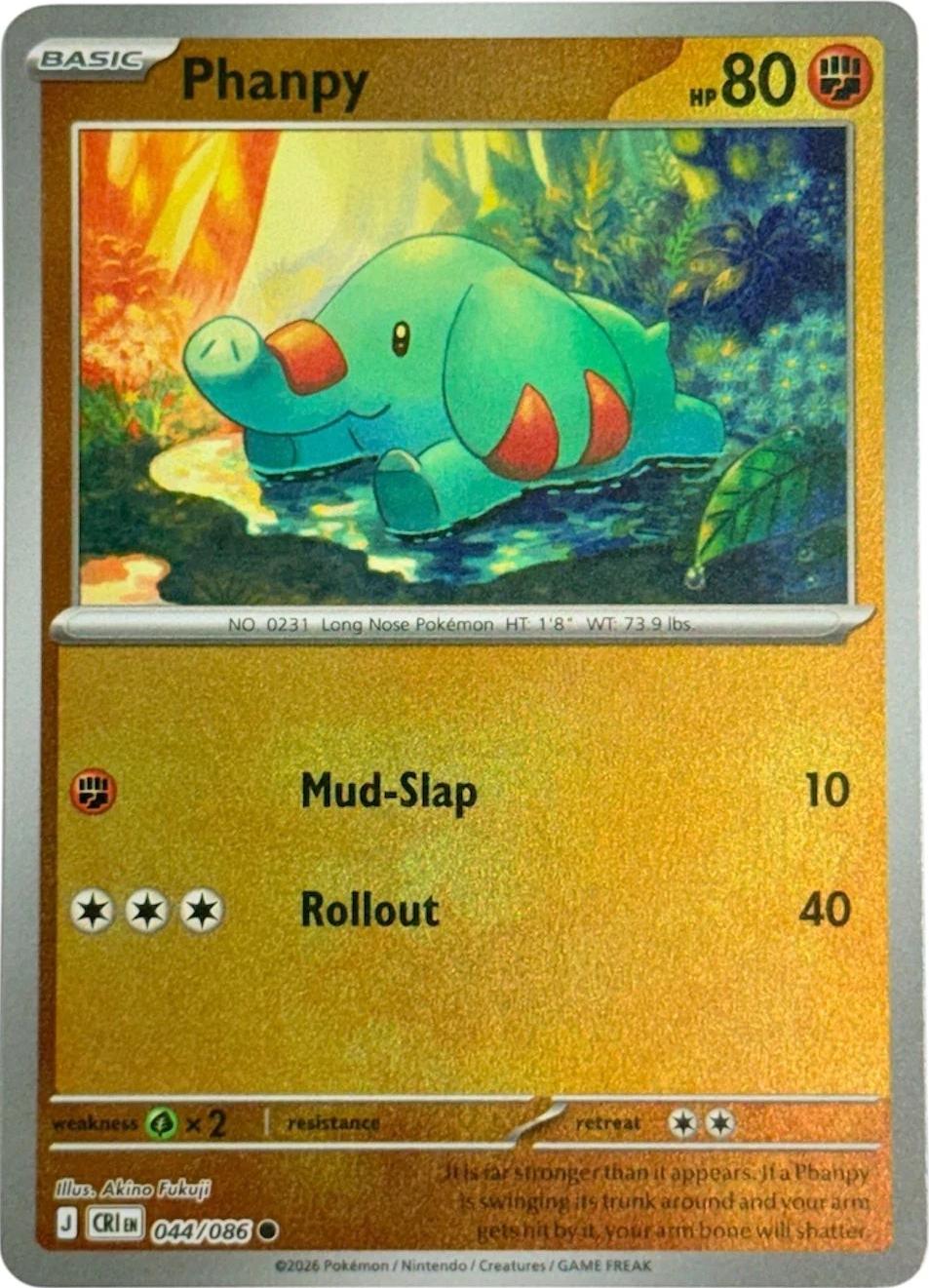 Phanpy [Reverse Holo] - Chaos Rising - 44