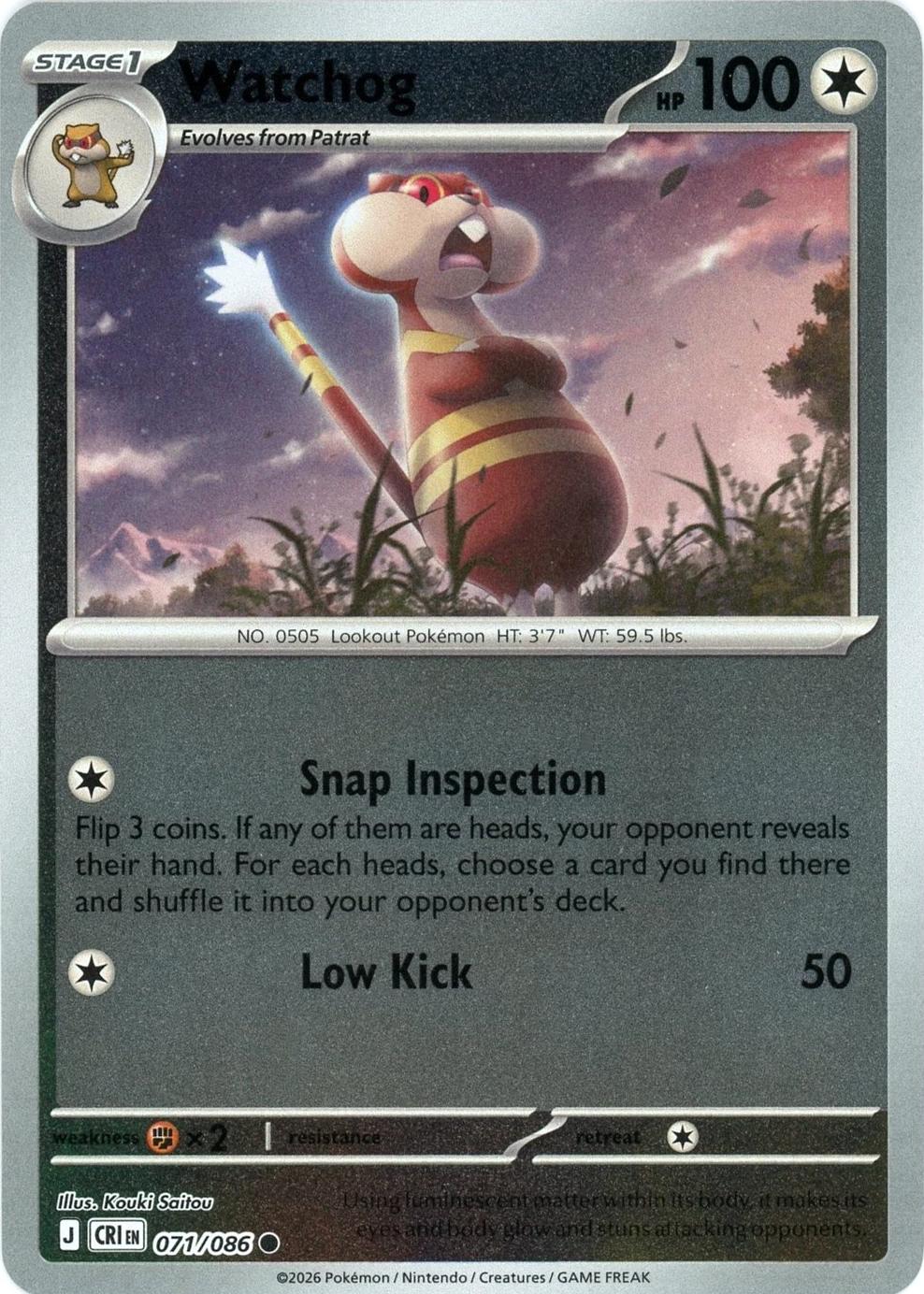 Watchog [Reverse Holo] - Chaos Rising - 71