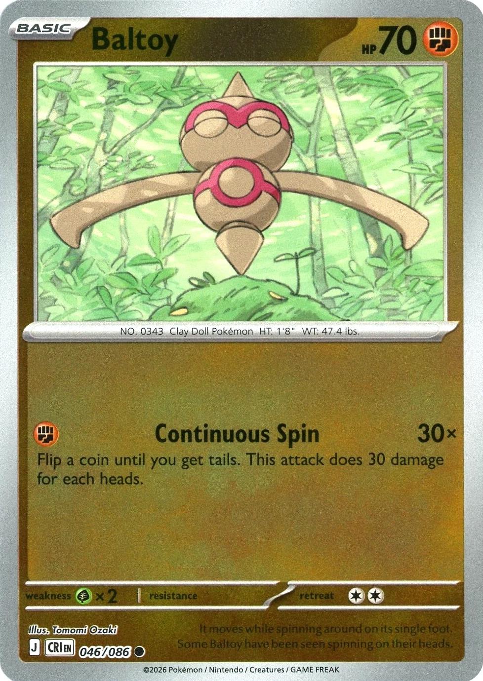 Baltoy [Reverse Holo] - Chaos Rising - 46