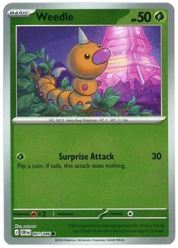 Weedle [Reverse Holo] - Chaos Rising - 1