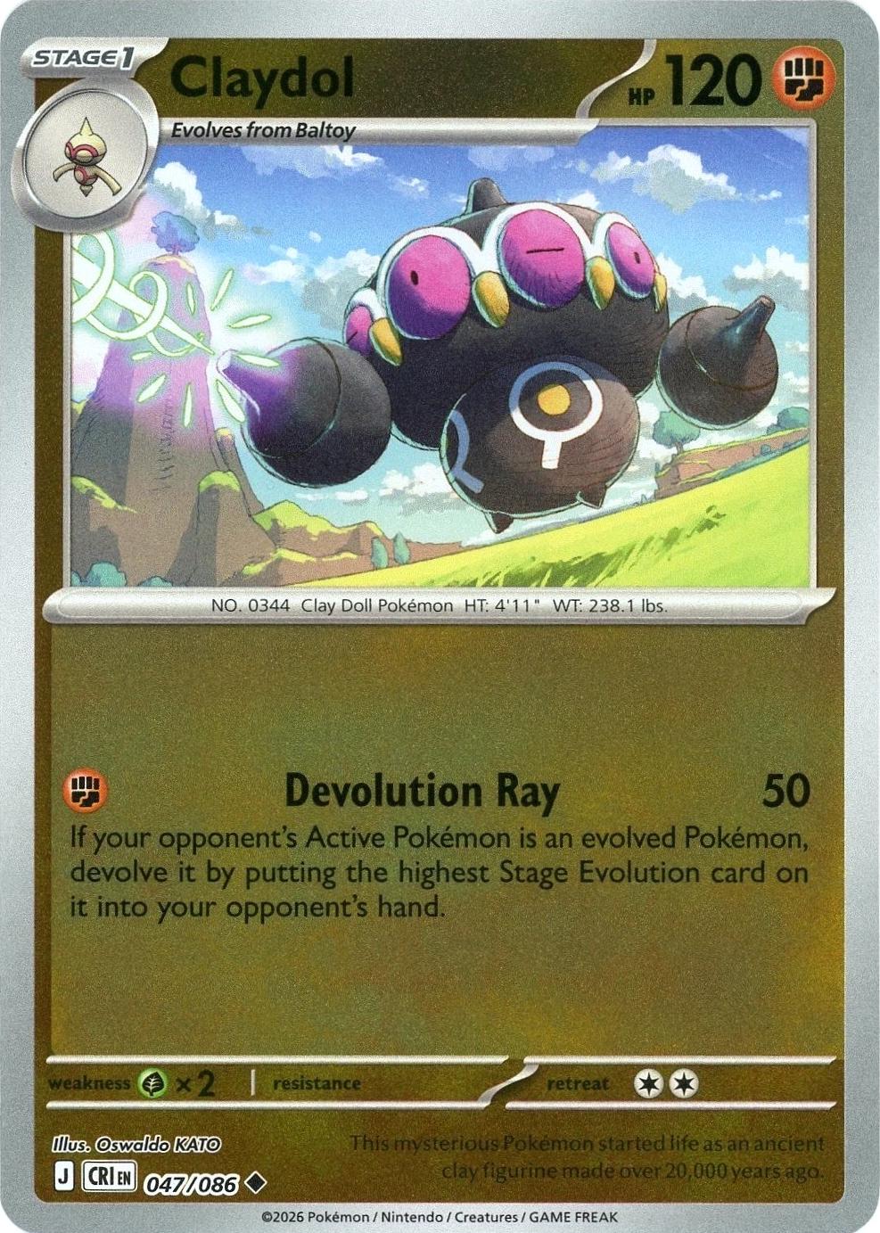Claydol [Reverse Holo] - Chaos Rising - 47