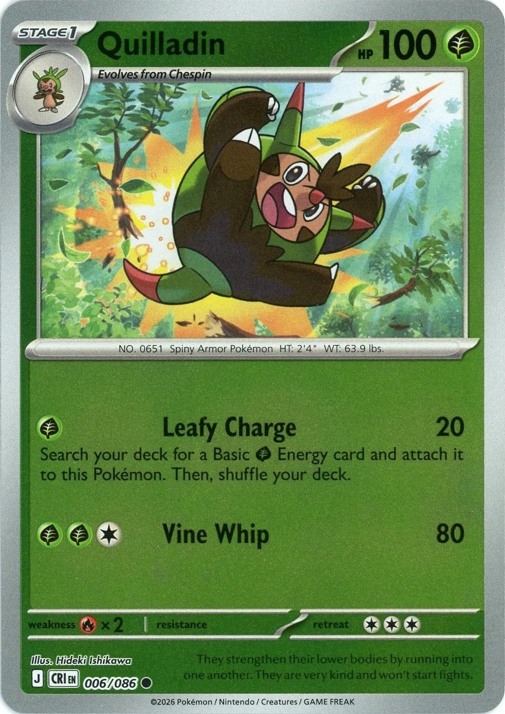 Quilladin [Reverse Holo] - Chaos Rising - 6