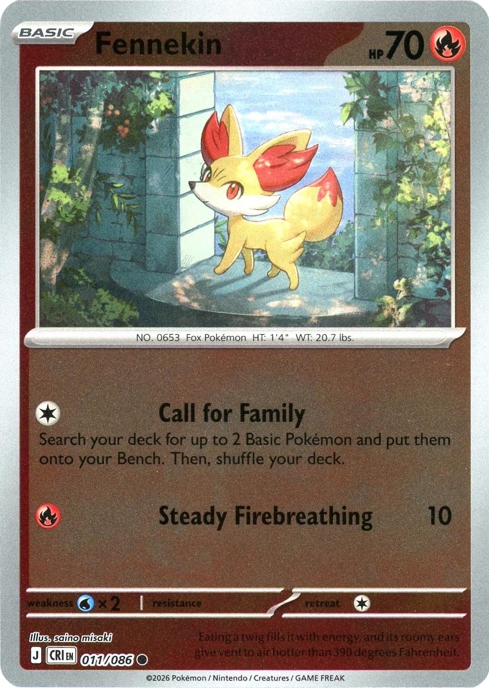 Fennekin [Reverse Holo] - Chaos Rising - 11