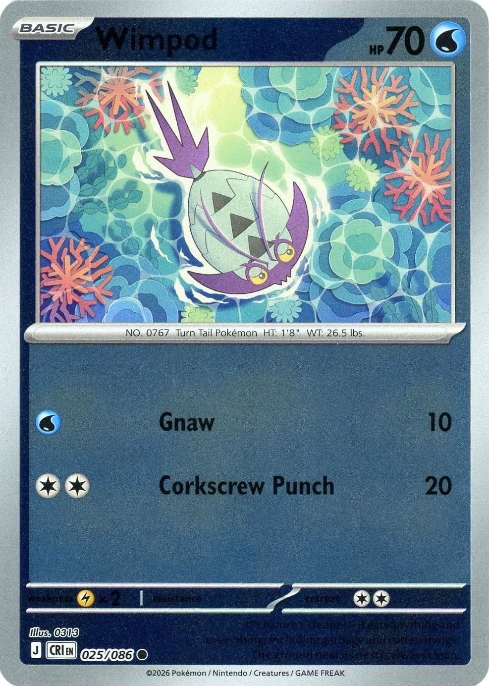 Wimpod [Reverse Holo] - Chaos Rising - 25