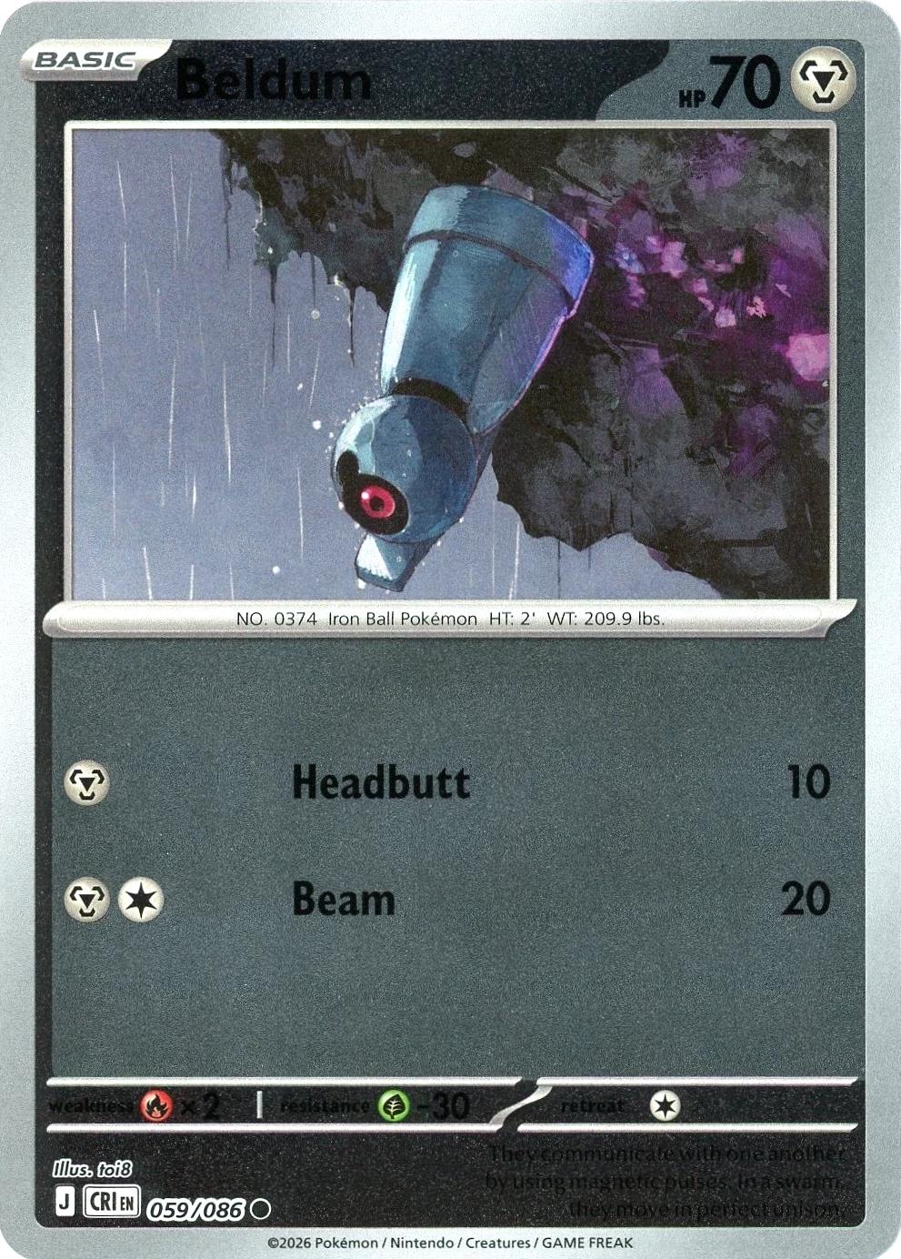 Beldum [Reverse Holo] - Chaos Rising - 59