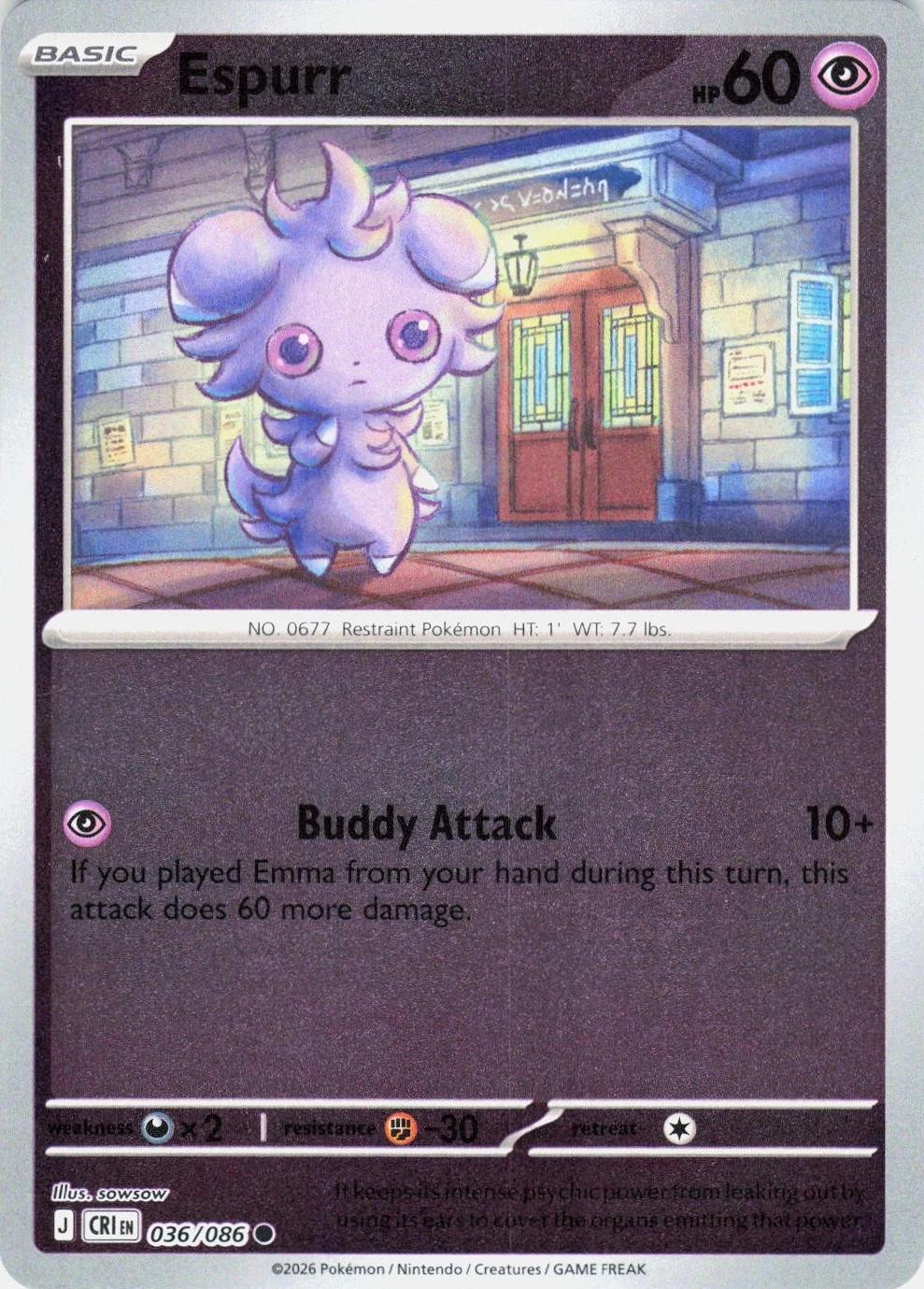 Espurr [Reverse Holo] - Chaos Rising - 36
