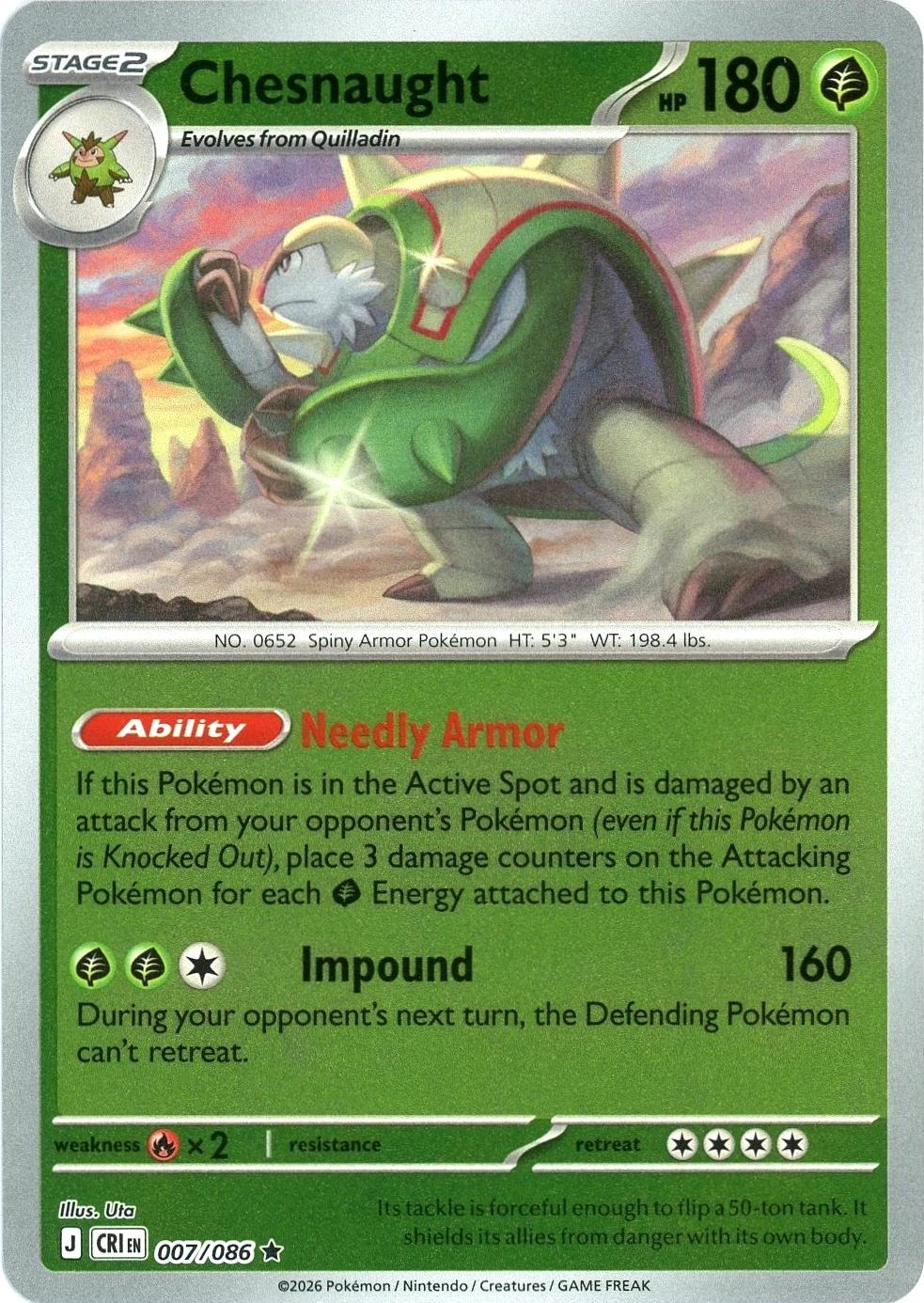 Chesnaught [Reverse Holo] - Chaos Rising - 7