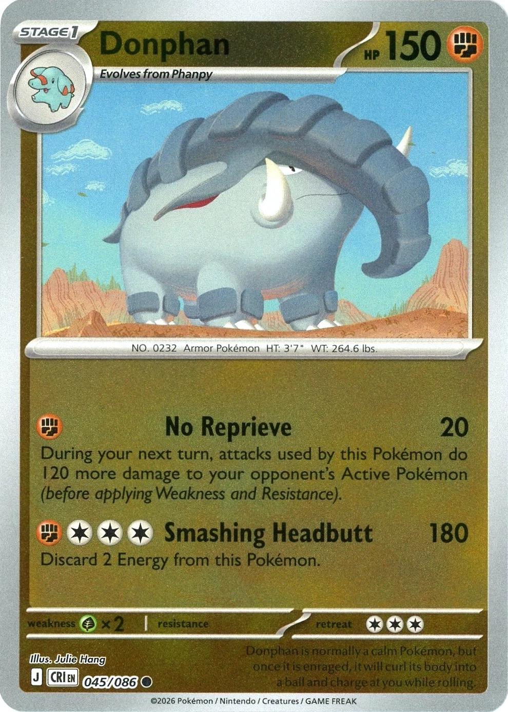 Donphan [Reverse Holo] - Chaos Rising - 45