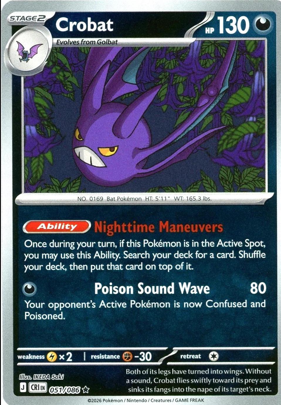 Crobat [Reverse Holo] - Chaos Rising - 51