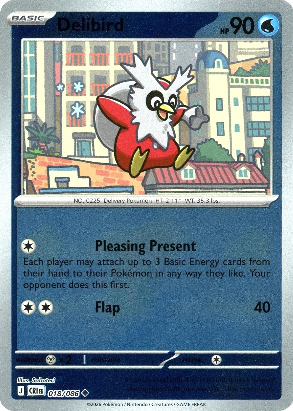 Delibird [Reverse Holo] - Chaos Rising - 18