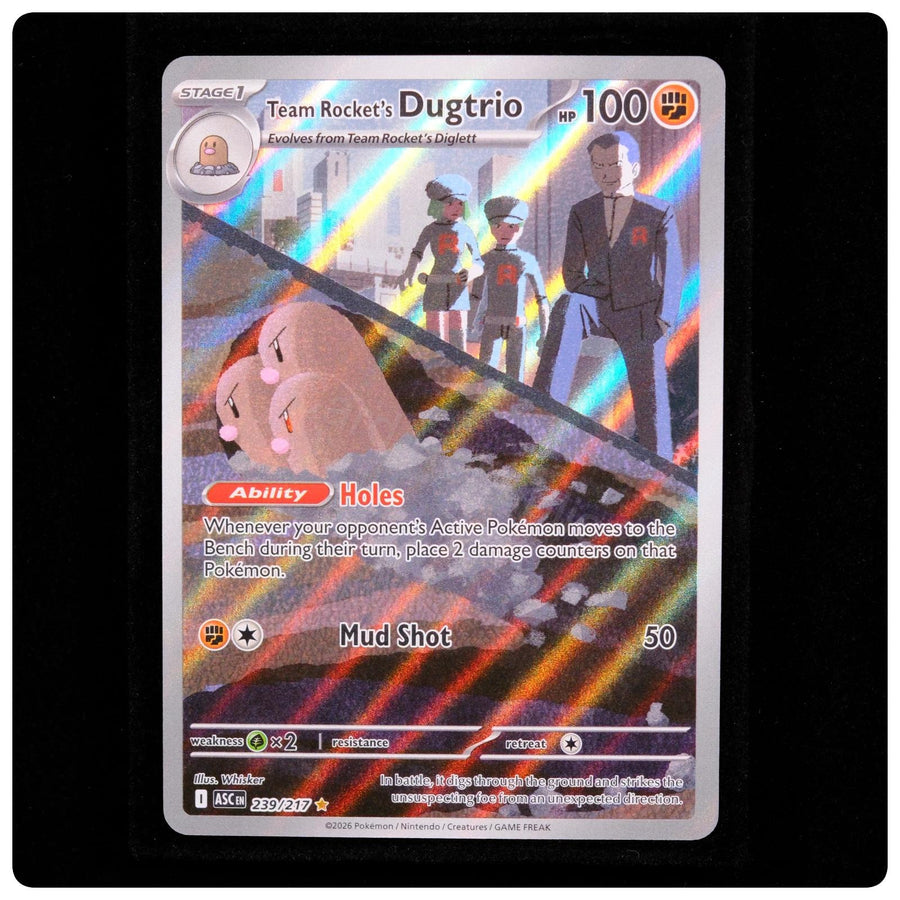 Team Rocket's Dugtrio 239/217 - Ascended Heroes Pokemon Holo - - NM/M