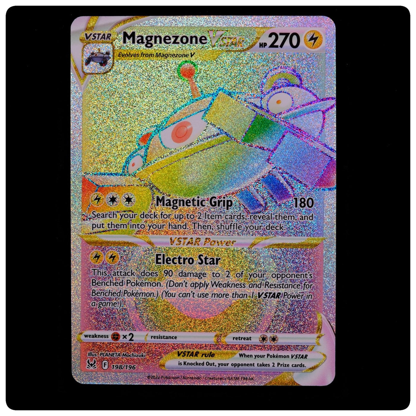 Magnezone VSTAR 198/196 - Lost Origin Pokemon Holo - PLANETA Mochizuki - NM