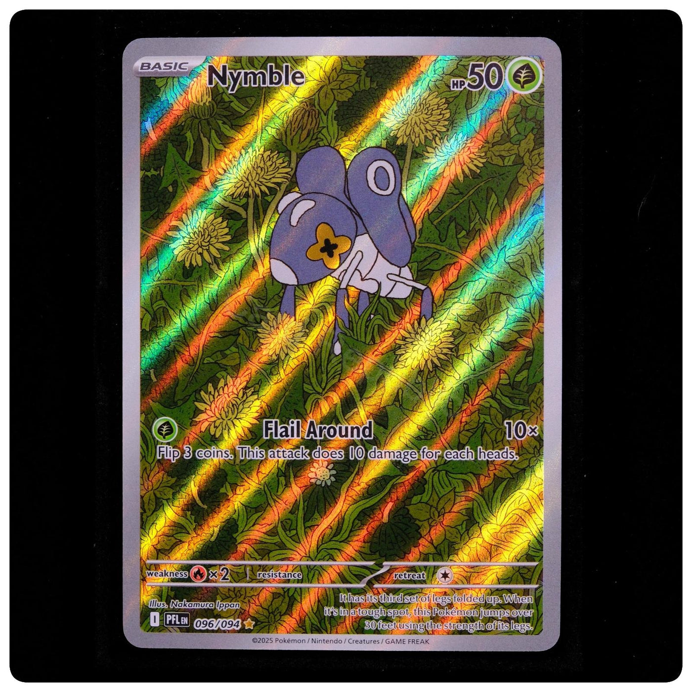 Nymble 096/094 - Phantasmal Flames Pokemon Holo - Nakamura Ippan - NM