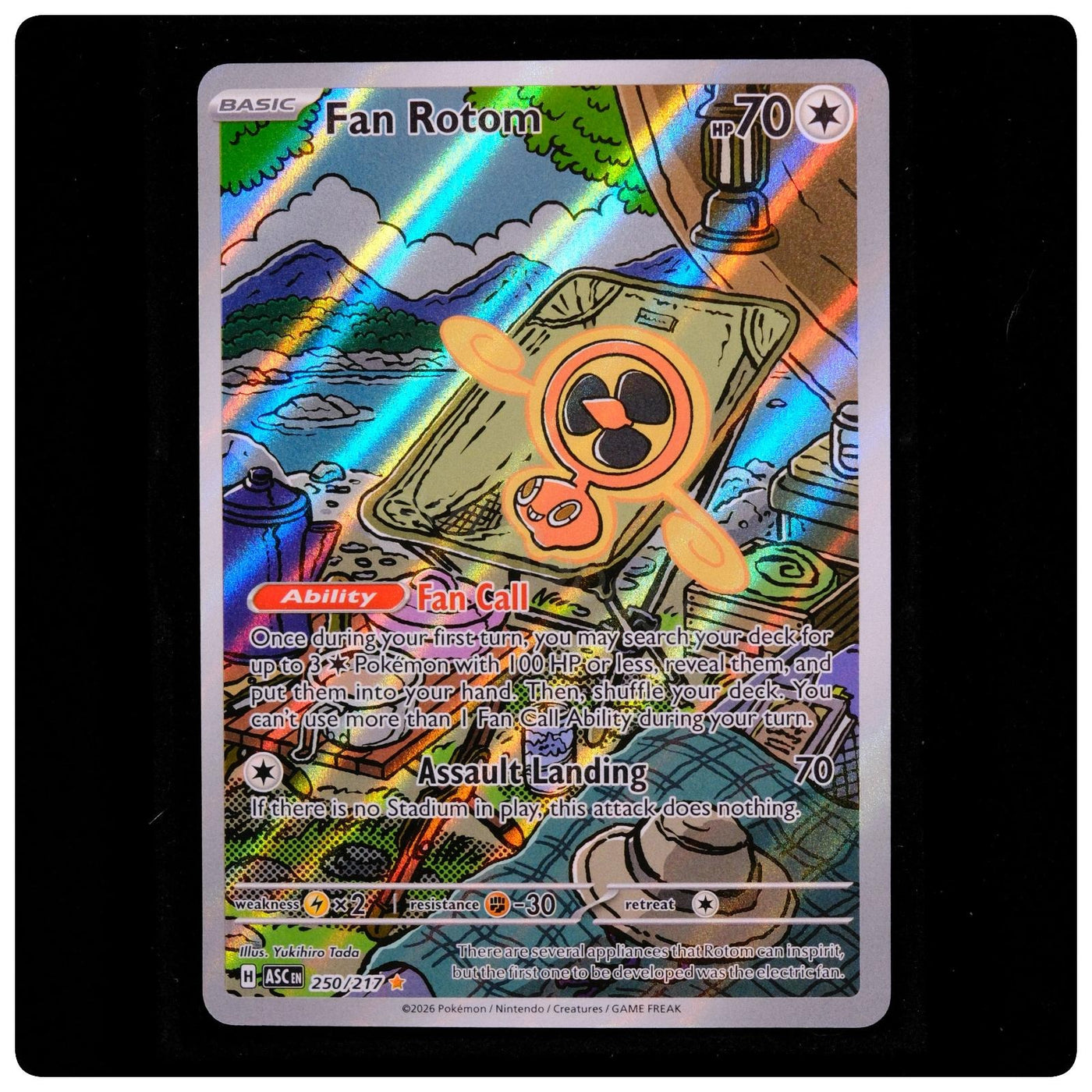 Fan Rotom 250/217 Illustration Rare - Ascended Heroes 2026 Pokemon Holo - NM