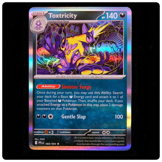 Toxtricity 068/094 Rare - Phantasmal Flames 2025 Pokemon Holo - DOM - Near Mint