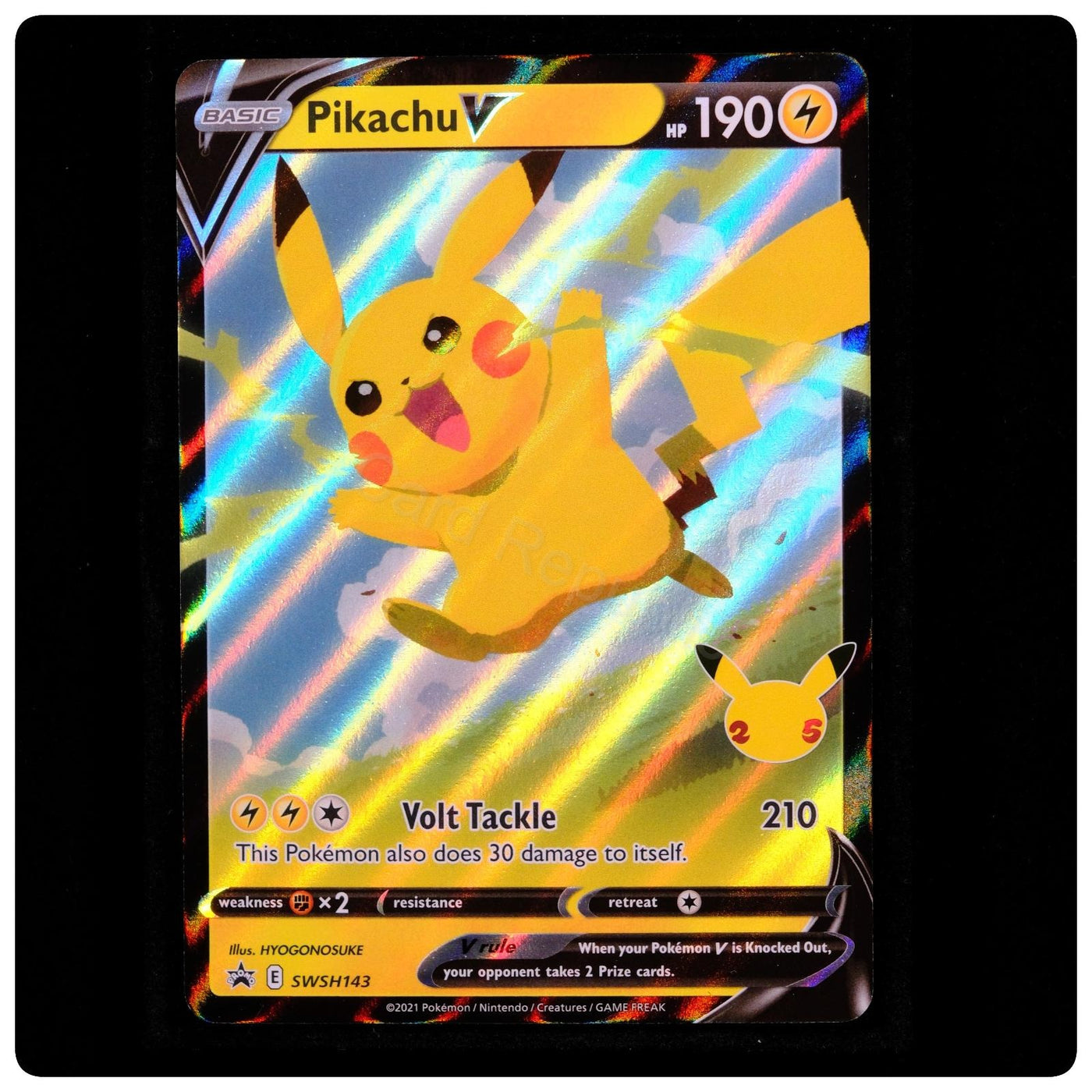 Pikachu V SWSH143 Holo Promo - Sword & Shield Promo Pokemon - HYOGONOSUKE - Mint