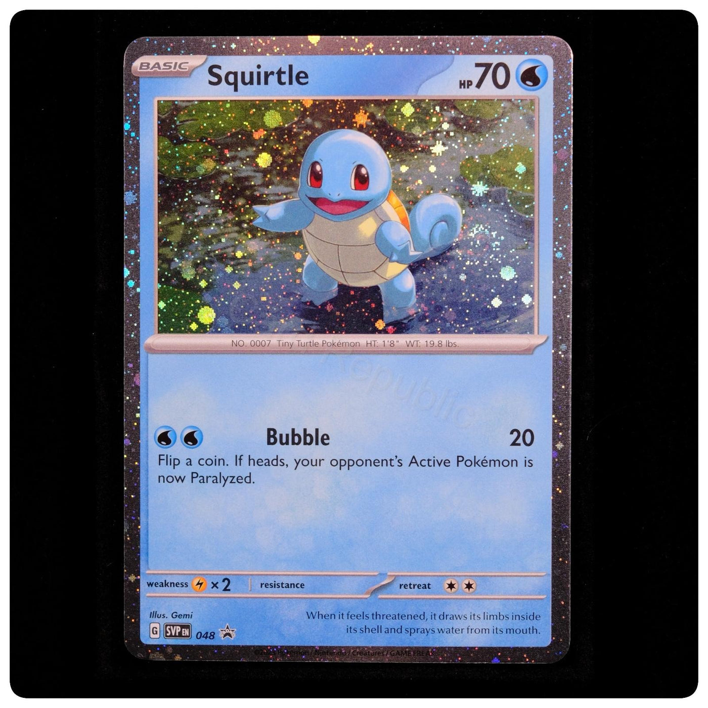 Squirtle (Cosmos Holo) 048 Promo - Scarlet & Violet Promo Pokemon - Gemi - NM/M