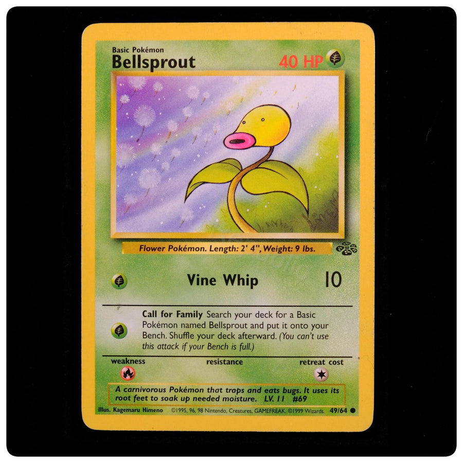 Bellsprout 49/64 Common - Jungle 1999 Pokemon Unlimited - Kagemaru Himeno - LP