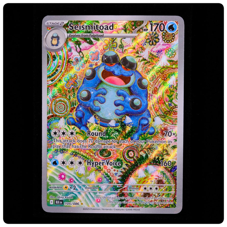 Seismitoad 105/086 Holo - Black Bolt Pokemon - Shinji Kanda - NM/M