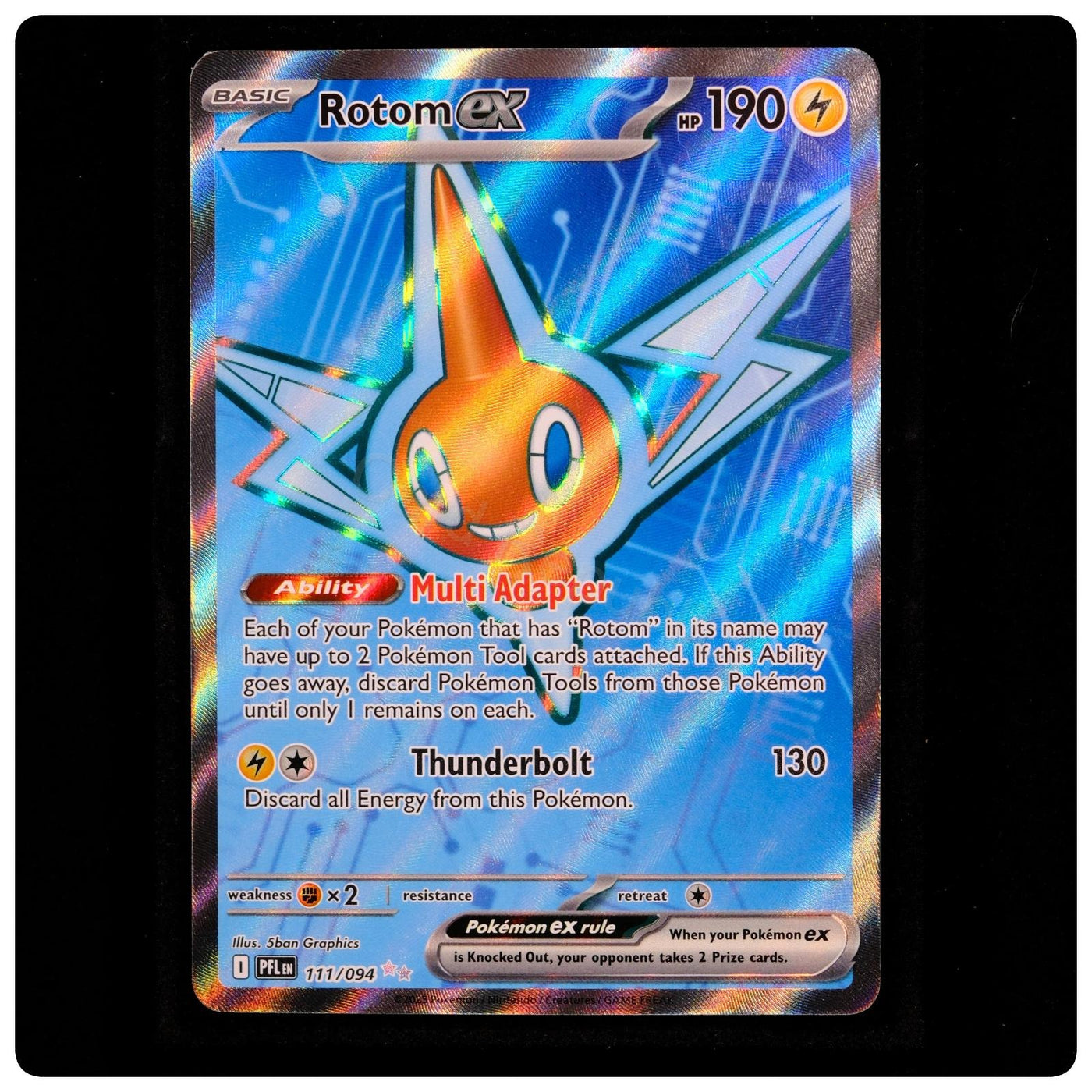 Rotom ex 111/094 - Phantasmal Flames Pokemon Holo - 5ban Graphics - NM
