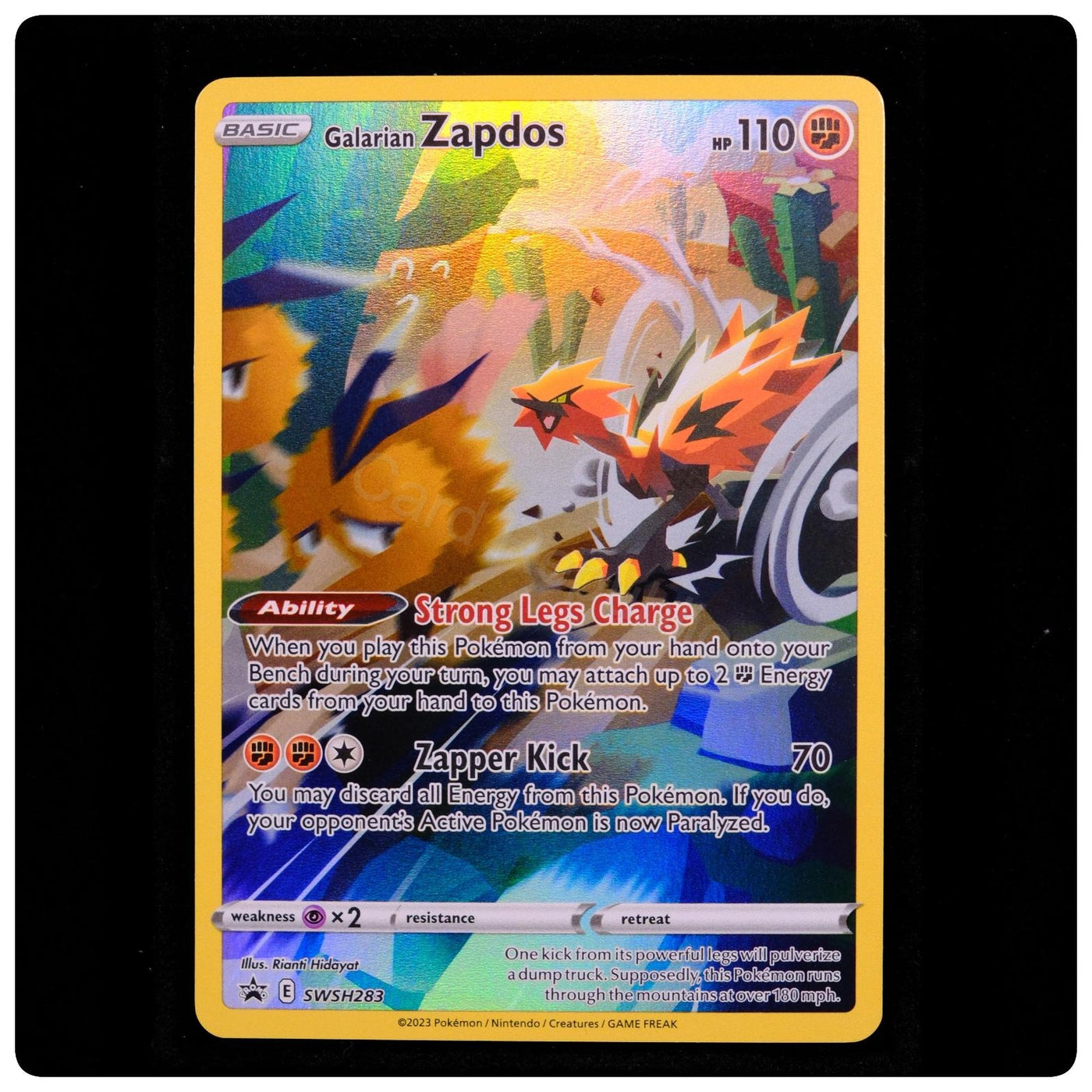Galarian Zapdos SWSH283 Holo - Sword & Shield Promo Pokemon - R. Hidayat -Mint