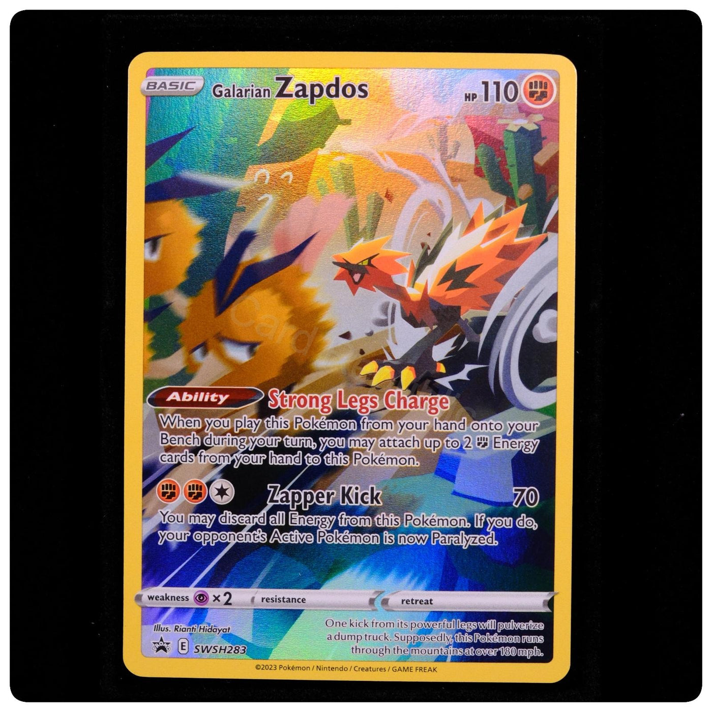 Galarian Zapdos SWSH283 Holo - Sword & Shield Promo Pokemon - R. Hidayat -Mint