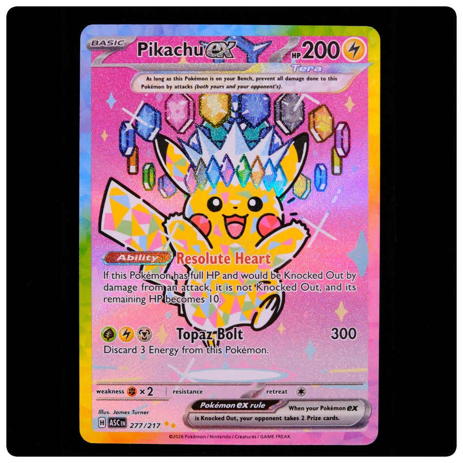 Pikachu ex 277/217 - Ascended Heroes Pokemon Holo - MINT