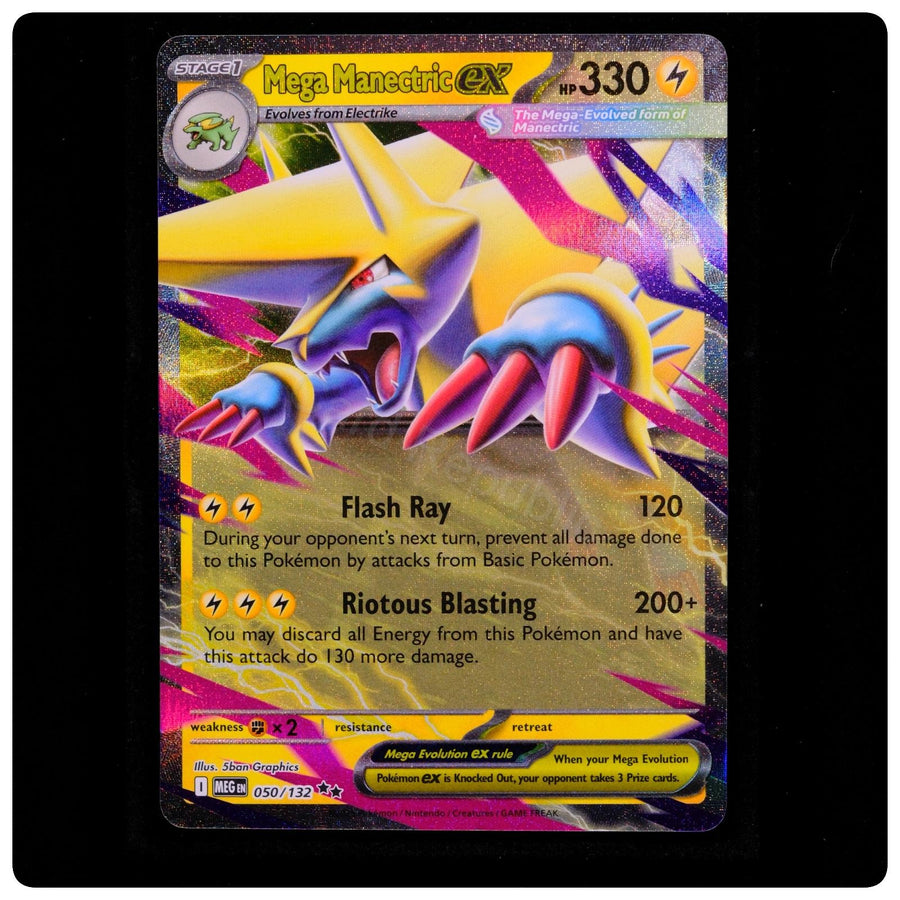 Mega Manectric ex 050/132 - Mega Evolution Pokemon Holo - 5ban Graphics - NM