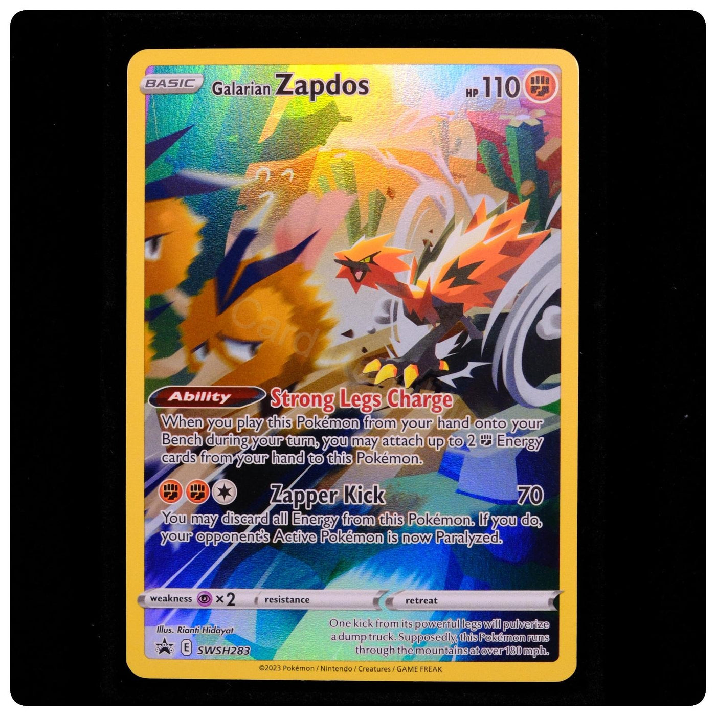 Galarian Zapdos SWSH283 Holo - Sword & Shield Promo Pokemon - R. Hidayat -Mint