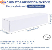 OYES Trading-Card Storage Box, 8-Pack • 1000 Count Corrugated Cardboard Storage Box with dividers & labels for TCG/Magic/Mtg storage and Collection, 14.4 INCH Horizontal