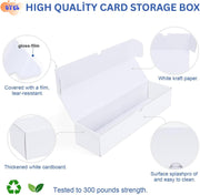 OYES Trading-Card Storage Box, 8-Pack • 1000 Count Corrugated Cardboard Storage Box with dividers & labels for TCG/Magic/Mtg storage and Collection, 14.4 INCH Horizontal