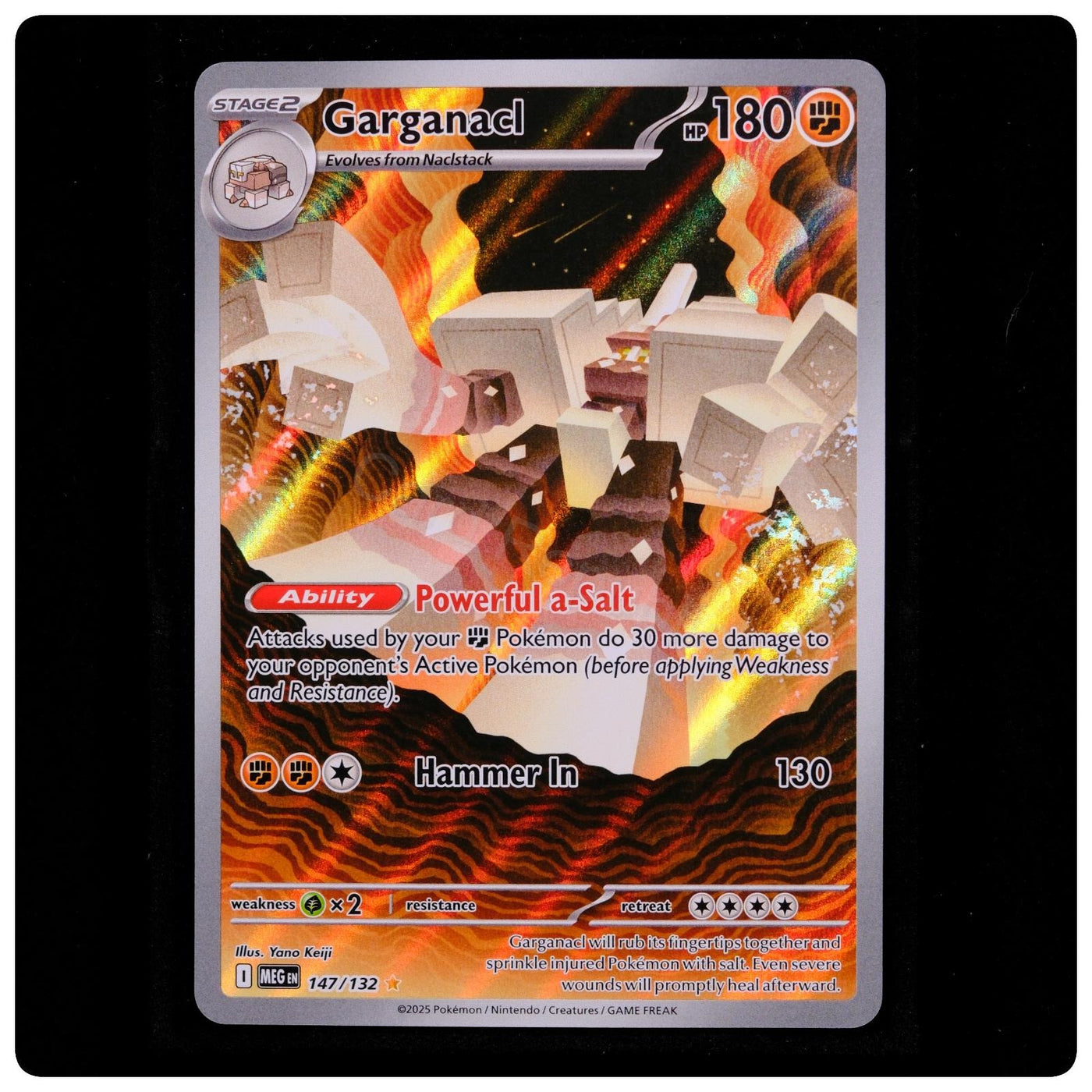 Garganacl 147/132 - Mega Evolution Pokemon Holo - Yano Keiji - NM