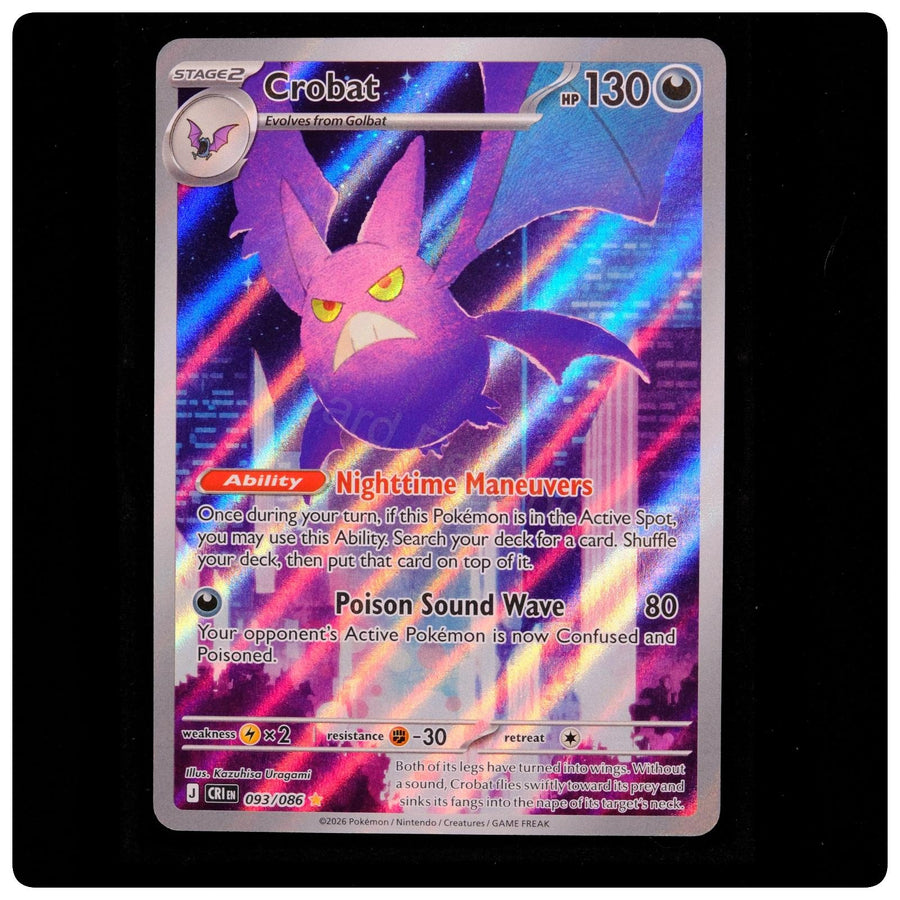 Crobat 093/086 Holo - Chaos Rising Pokemon - Kazuhisa Uragami - NM/M