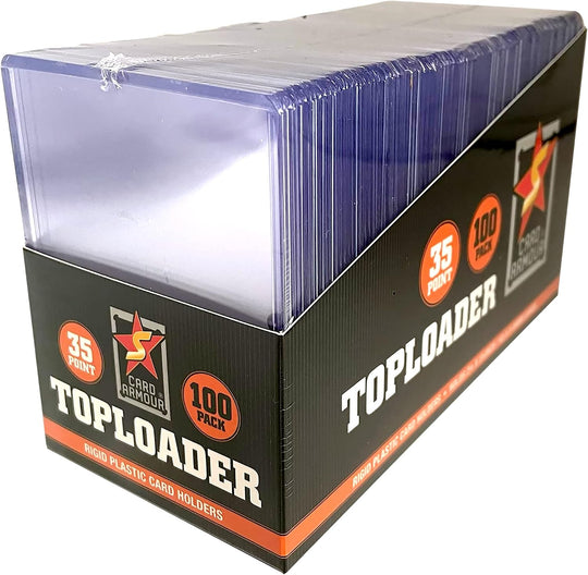Card Armour: 3" x 4" Regular 35pt Toploaders (100 Pack) Protection for Standard Collectible Trading Cards