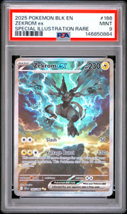 Zekrom EX 166/086 Special Illustration Rare - Black Bolt 2025 Pokemon - PSA 9