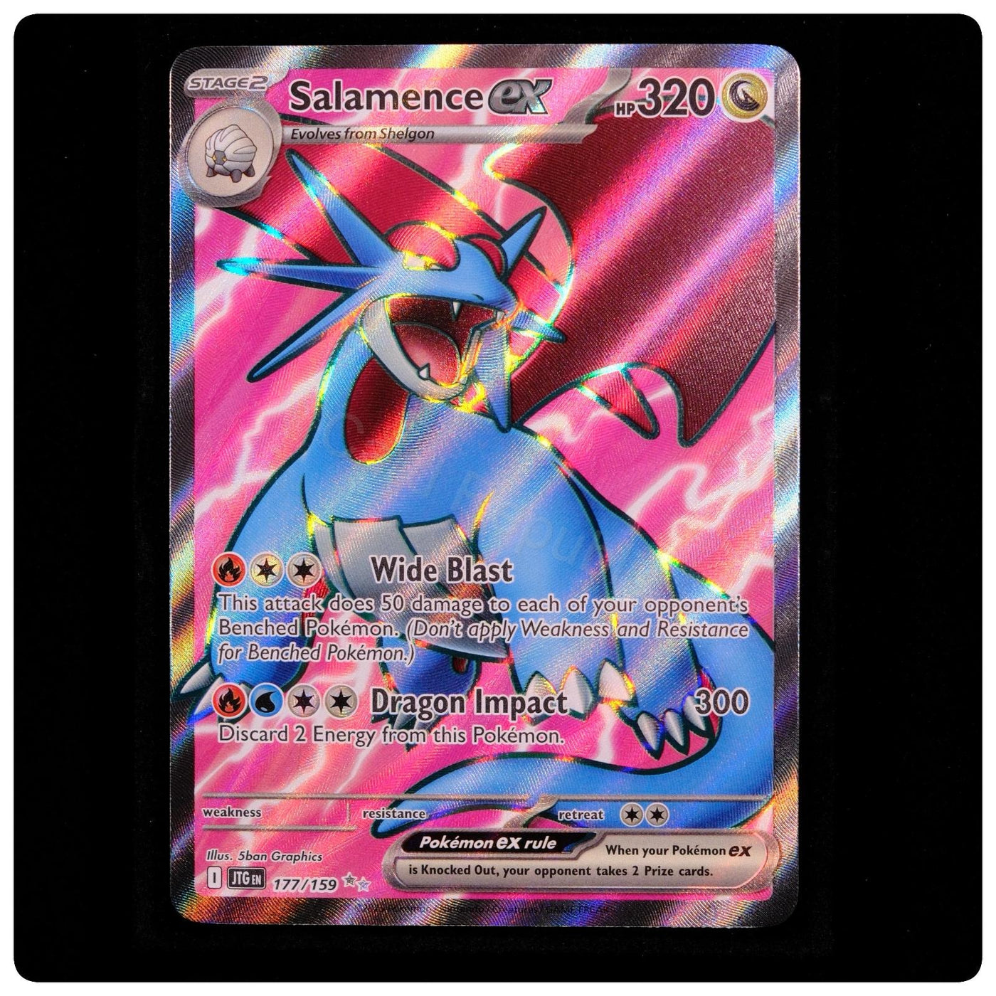 Salamence ex 177/159 - Journey Together Pokemon Holo - 5ban Graphics - NM