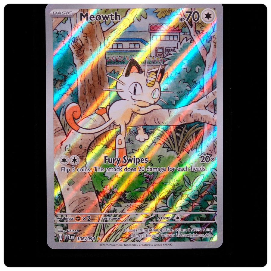 Meowth 106/094 - Phantasmal Flames Pokemon Holo - Uninori - NM