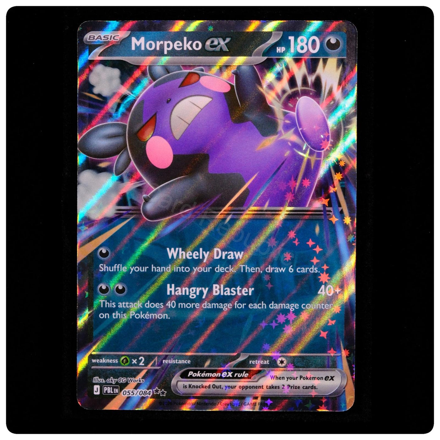 Morpeko ex 055/084 Double Rare - Pitch Black Pokemon Holo - aky CG Works - NM