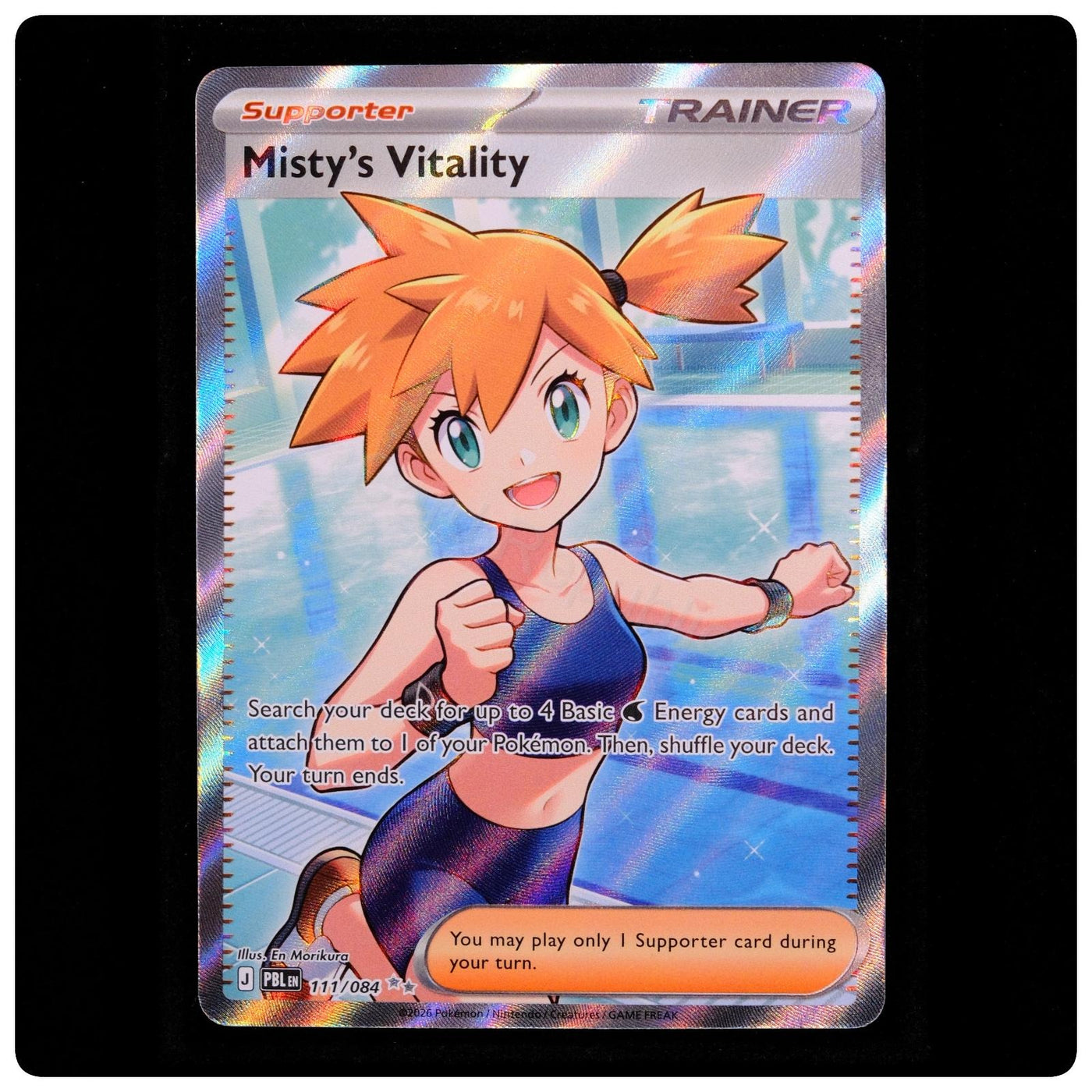 Misty's Vitality 111/084 - Pitch Black Pokemon Holo - En Morikura - NM