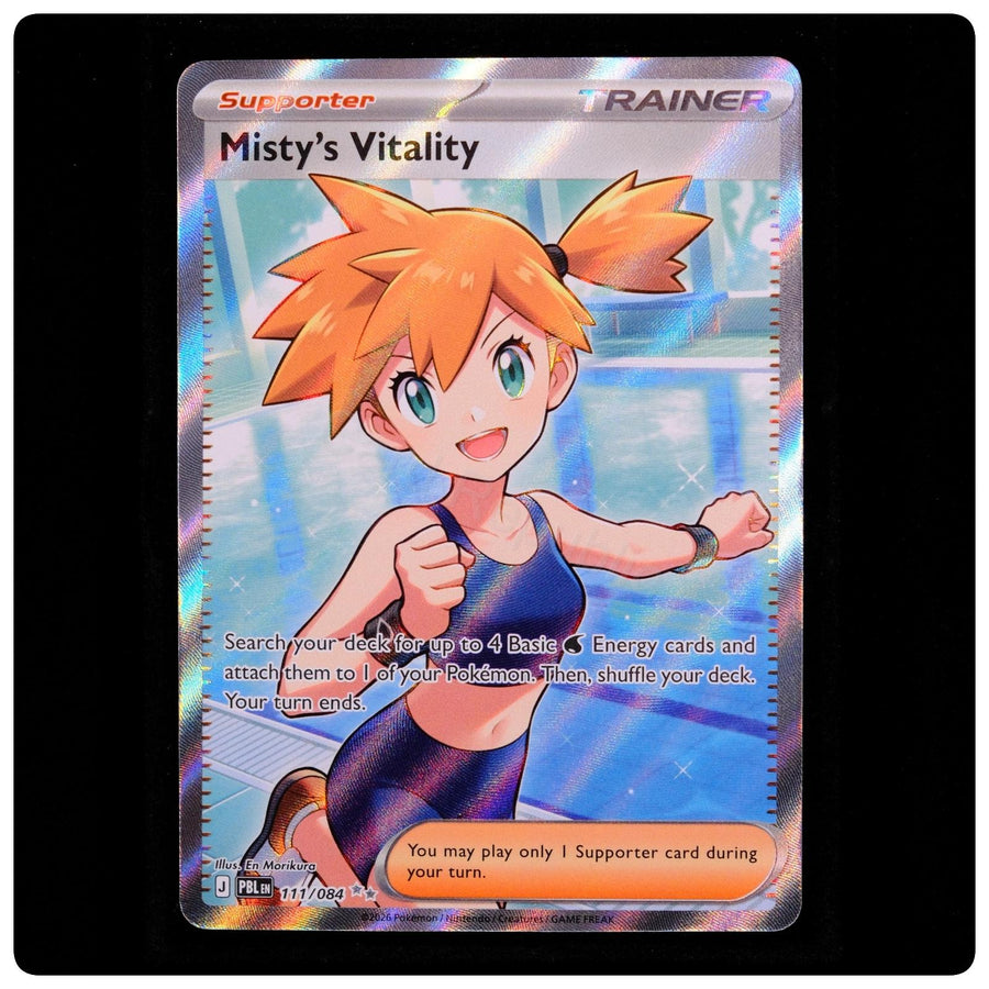 Misty's Vitality 111/084 - Pitch Black Pokemon Holo - En Morikura - NM