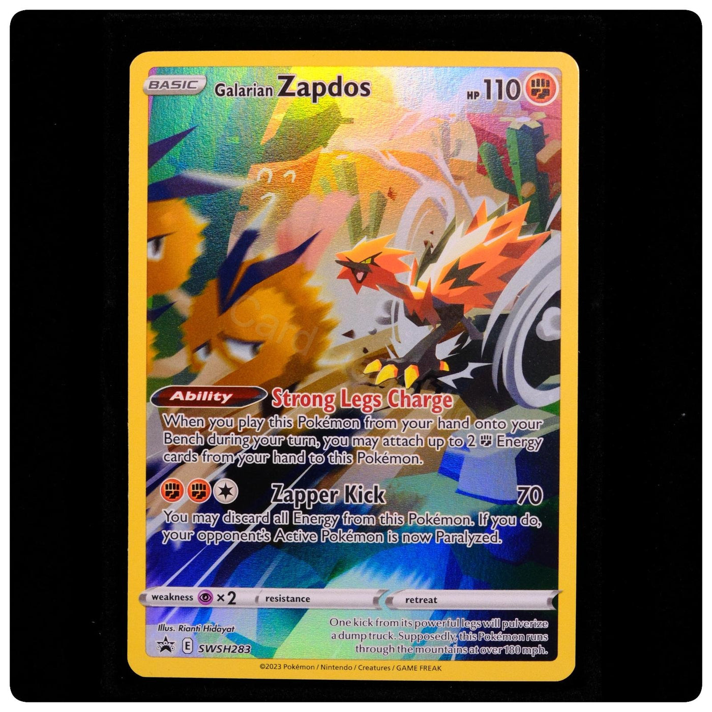 Galarian Zapdos SWSH283 Holo - Sword & Shield Promo Pokemon - R. Hidayat -Mint