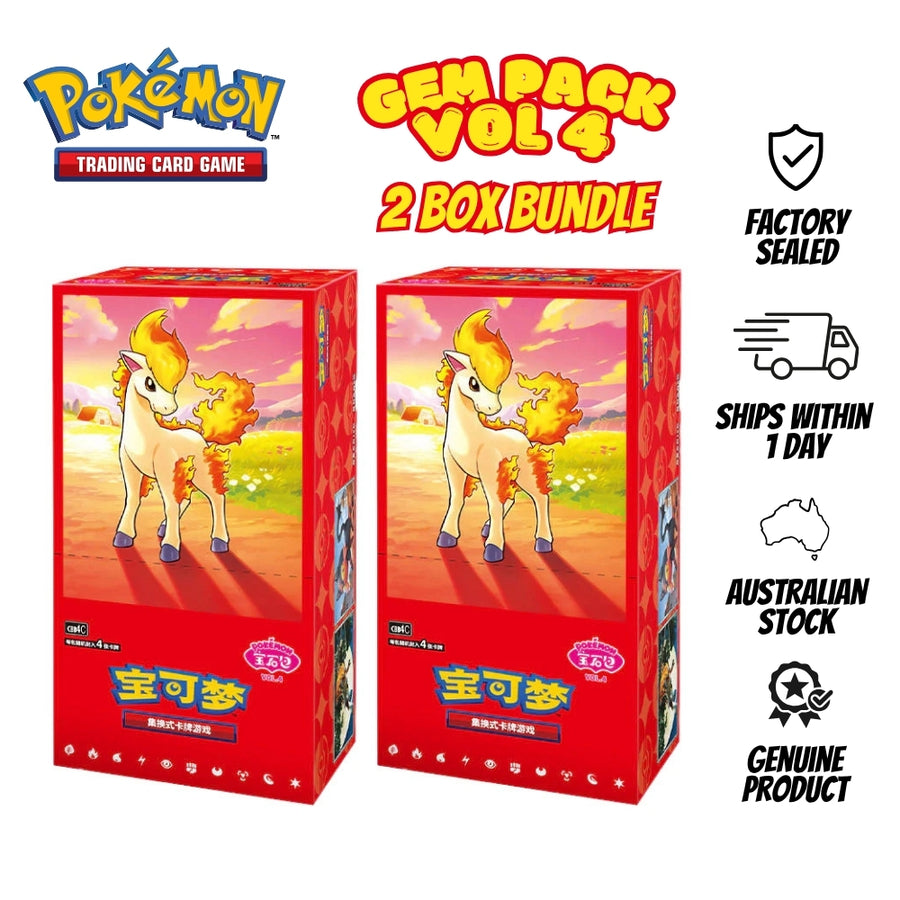 Pokémon TCG: 2 Box Bundle - Gem Pack Vol 4 Booster Box - CBB4C (Chinese) - Genuine - AU Stock