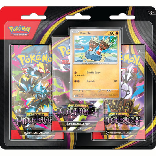 Pokémon TCG: Mega Evolution Pitch Black 3-Pack Blister (Binacle)