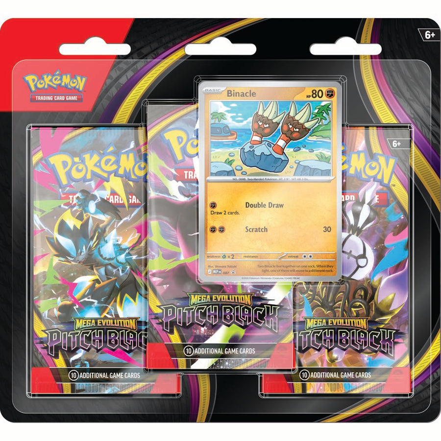 Pokémon TCG: Mega Evolution Pitch Black 3-Pack Blister (Binacle)