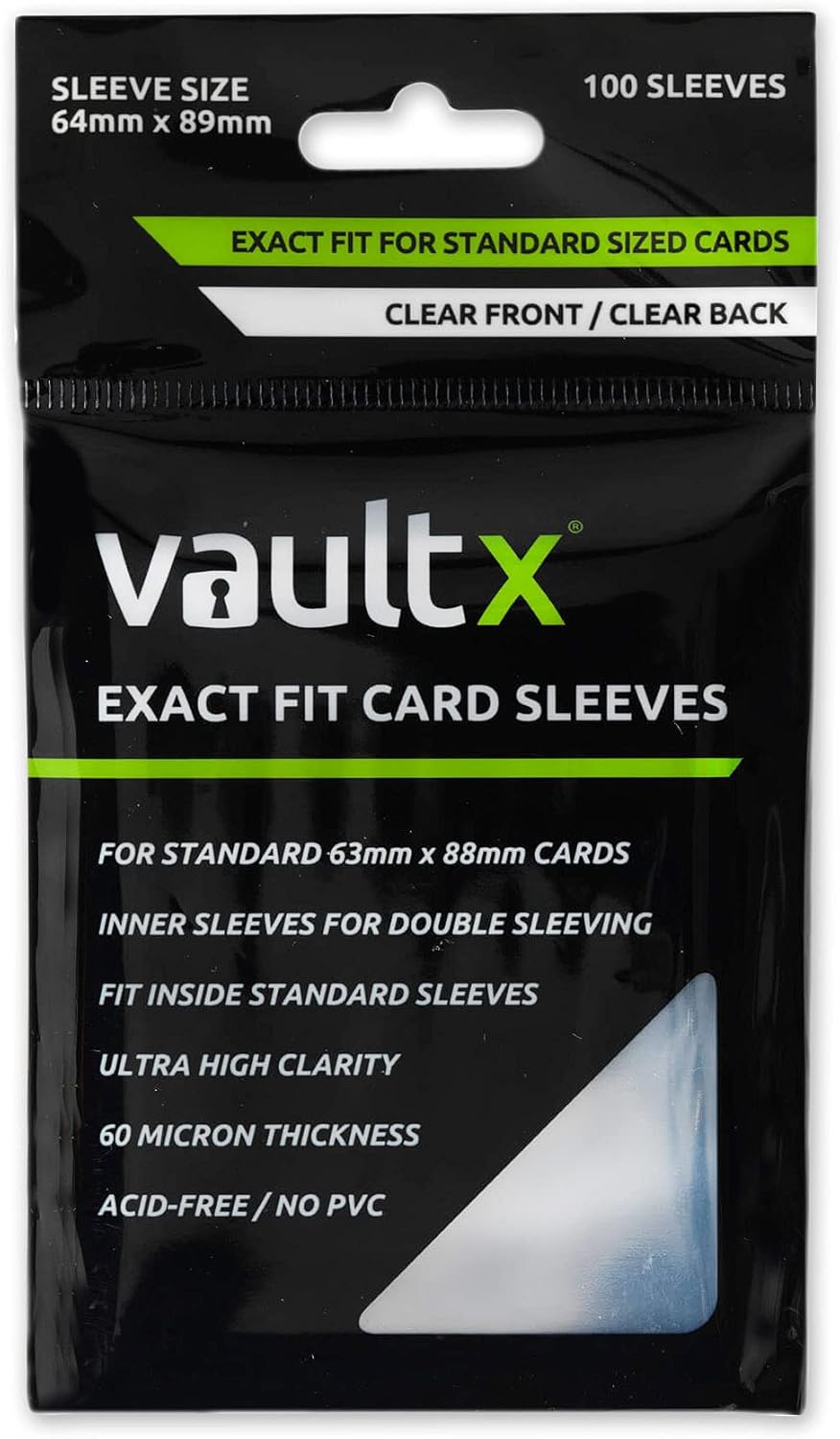 Vault X: Exact Fit Sleeves - Clear - 100 Pack
