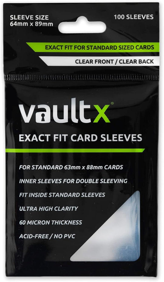 Vault X: Exact Fit Sleeves - Clear - 100 Pack